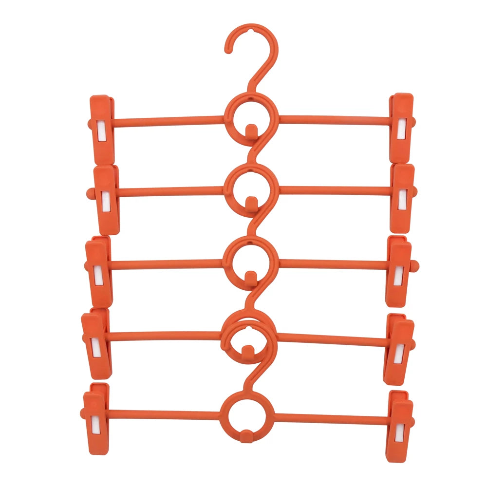 PLASTIC CLIP CLOTH HANGER - 5 PCS SET