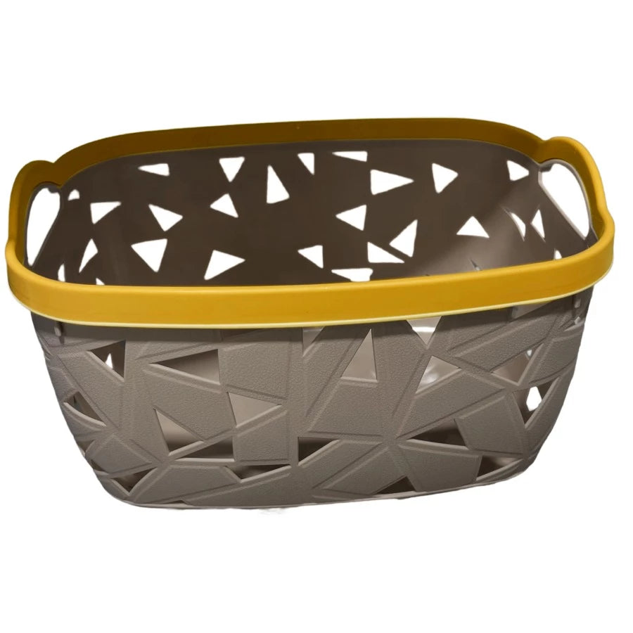 MODERN PLASTIC HANDLED STORAGE BASKET, STYLISH & VERSATILE STORAGE SOLUTION