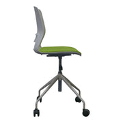 SWIVEL CHAIR WITH CUSHIONED SEAT AND FLEXIBLE BACKREST
