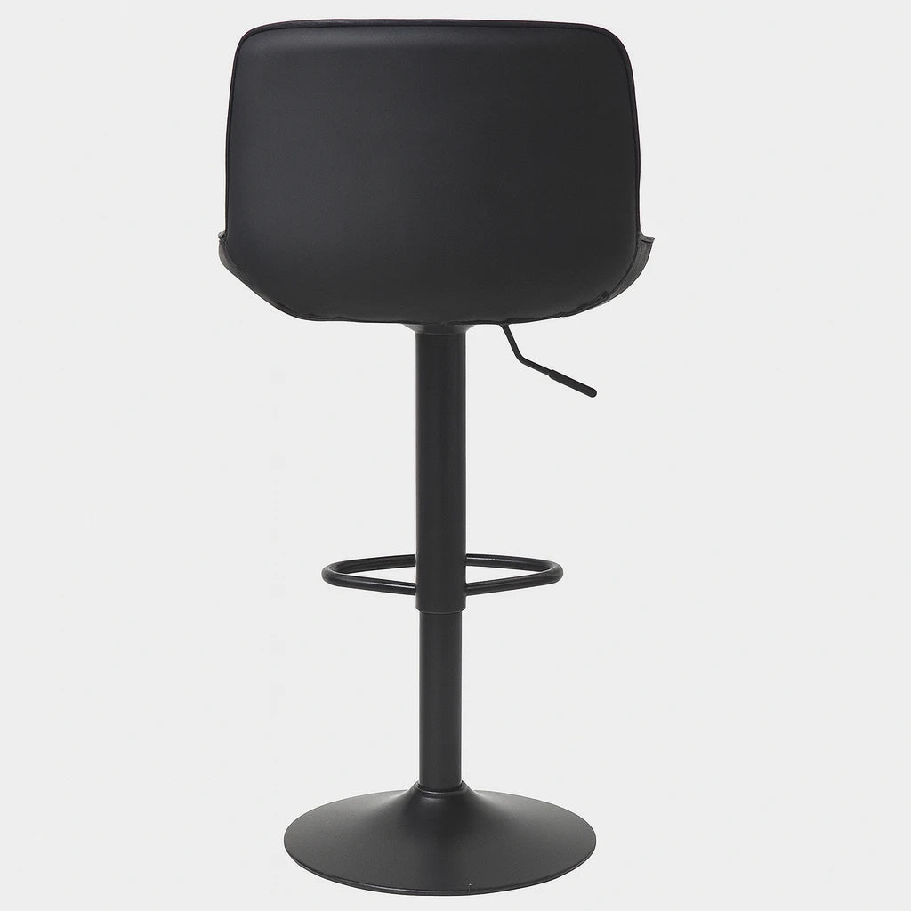 Contemporary Black Adjustable Bar Stool / Modern Black Swivel Counter Chair