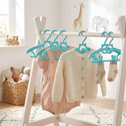10-Piece Blue Plastic Clothes Hanger Set