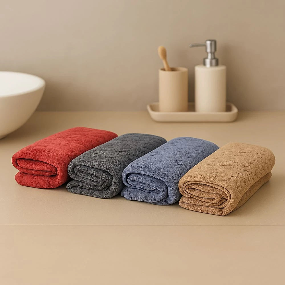 Bilov Chevron Weave Soft Bath Towel-Light Brown
