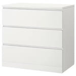 LUCENT MINIMALIST WHITE 3 DRAWER UNIT