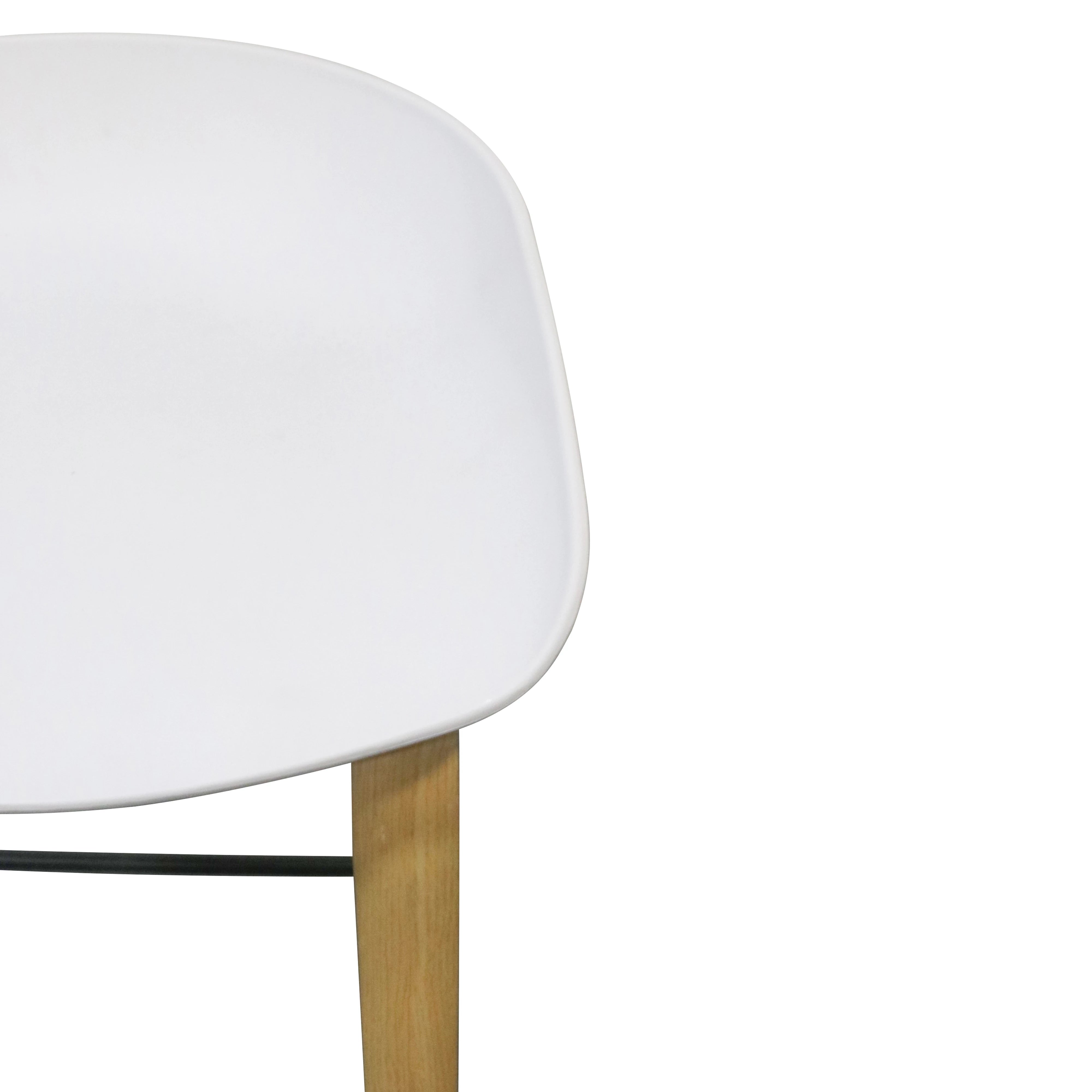 EQUINOX WHITE COUNTER BAR STOOL WITH LOW BACK