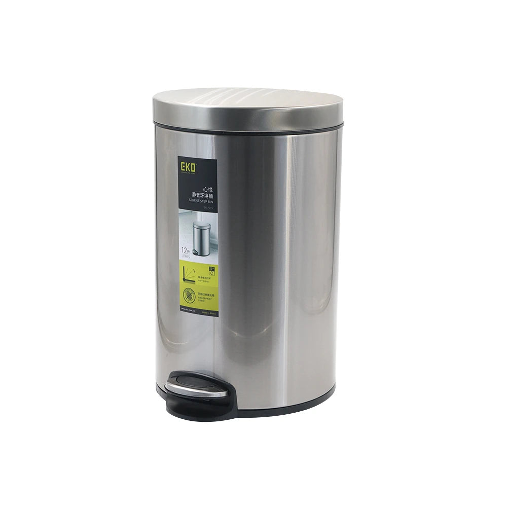 EKO Round Pedal Waste Bin / EKO Soft-Close Round Trash Bin – 12L