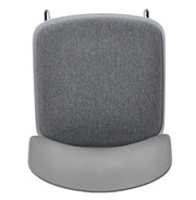 HIGH BACKREST CUSHIONED COUNTER STOOL - GREY