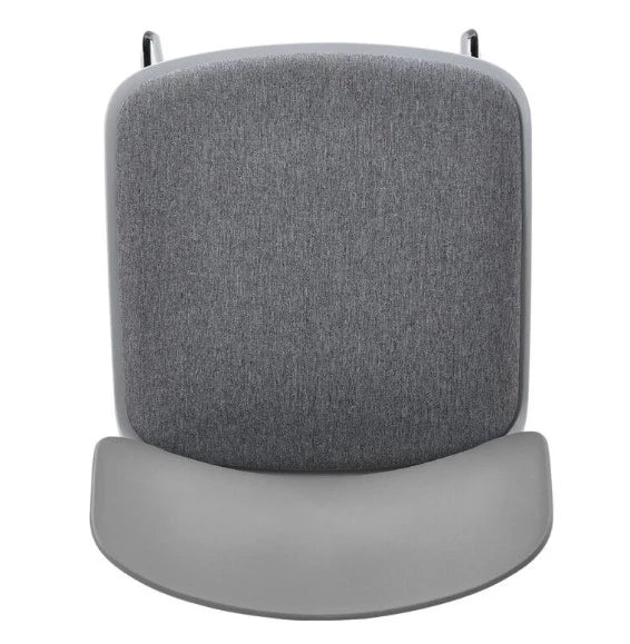 HIGH BACKREST CUSHIONED COUNTER STOOL - GREY