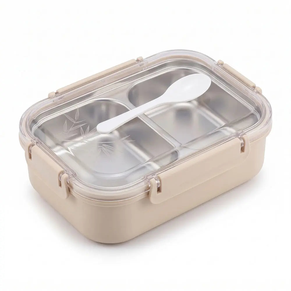 2-Compartment Stainless Steel Lunch Box