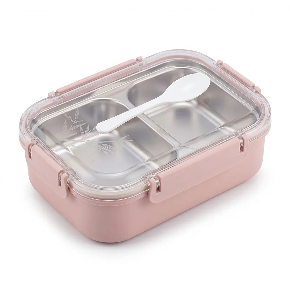 2-Compartment Stainless Steel Lunch Box