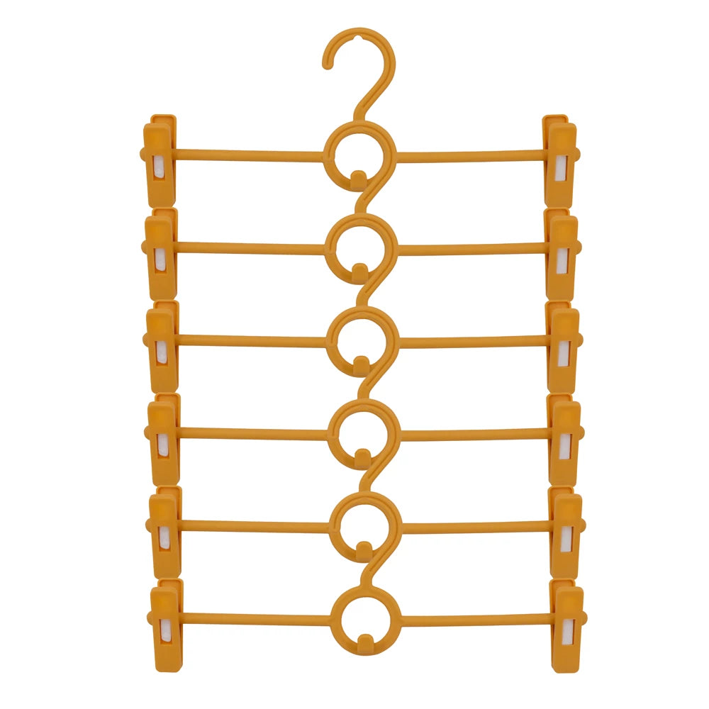 PLASTIC CLIP CLOTH HANGER - 5 PCS SET