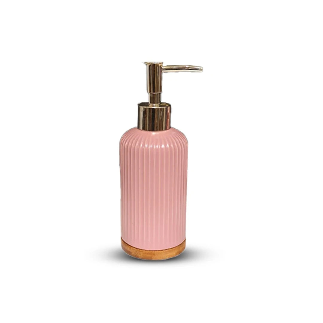 LUXURY RIBBED DESIGN BATHROOM SET - PINK