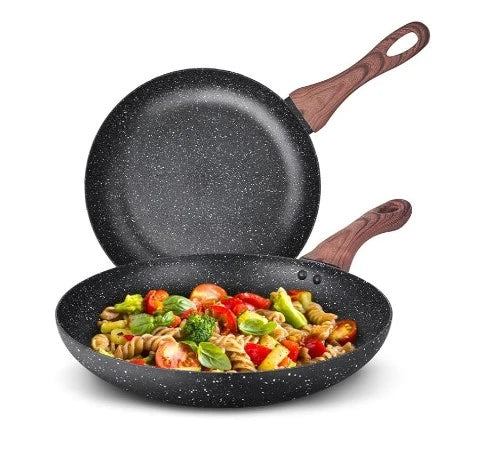 GRANITEFORGE NON-STICK FRY PAN WITH WOODEN HANDLE-28 X 6.2cm