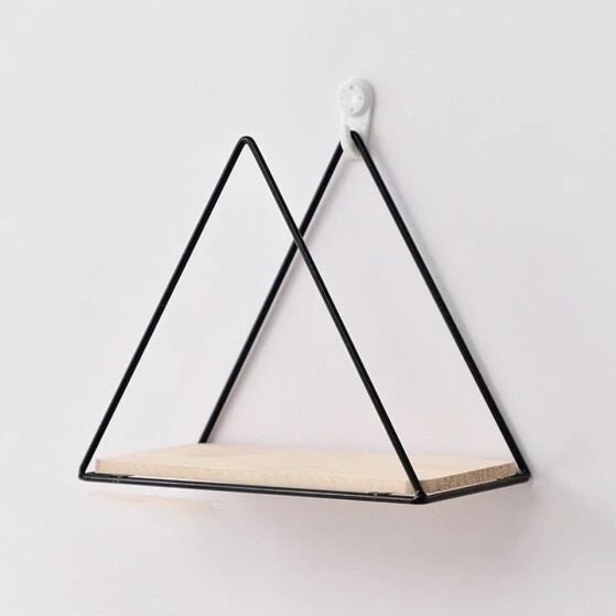 WALL SHELF TRAINGLE SHAPE BLACK
