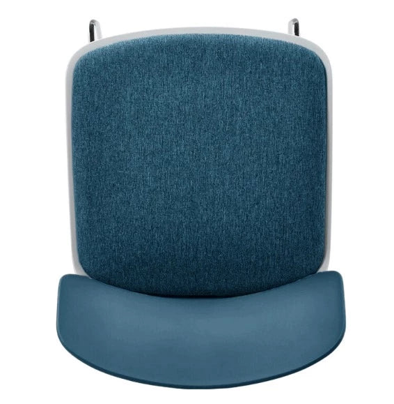 HIGH BACKREST CUSHIONED COUNTER STOOL - BLUE