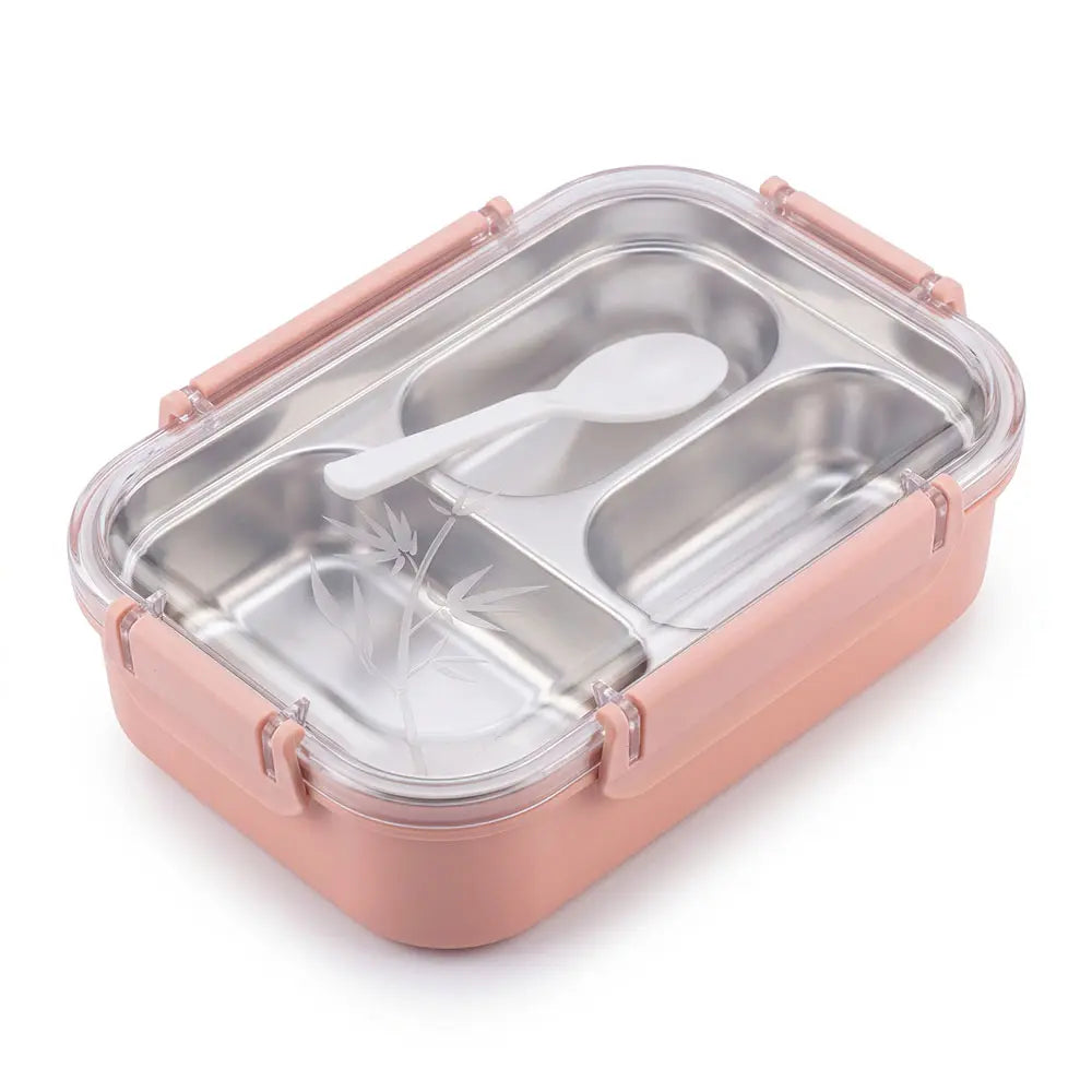3-Compartment Stainless Steel Lunch Box