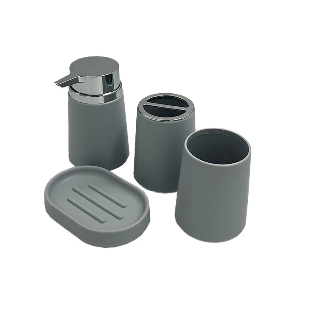 MODERN 4-PIECE BATHROOM ACCESSORIES SET