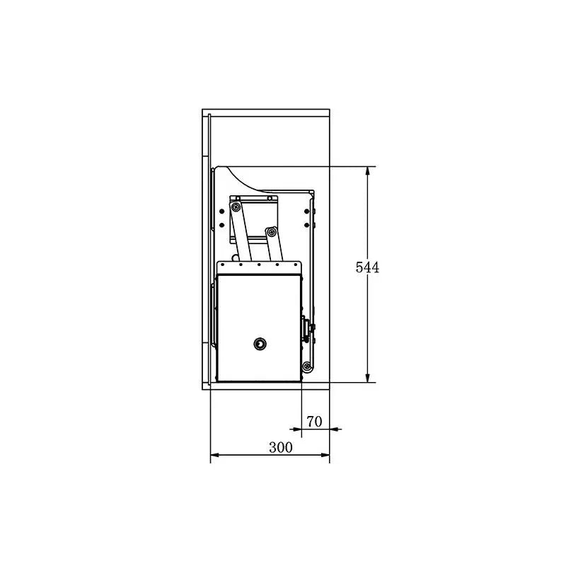 ELEVATOR BASKET WITH AFTERBURNER SYSTEM
