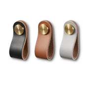 MODERN LEATHER STRAP PULL KNOB FOR CABINETS