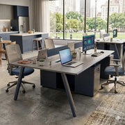4-Person Office Partition Workstation Table