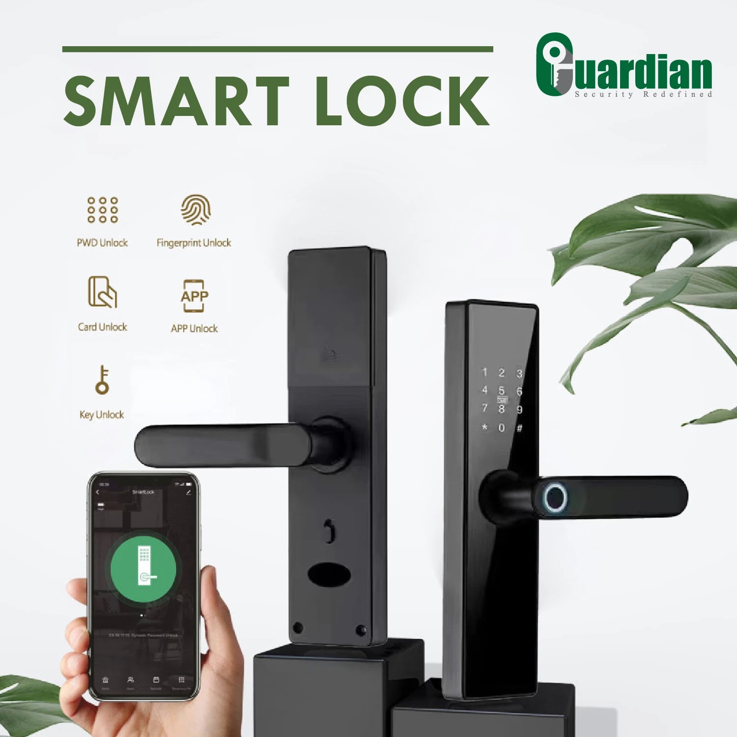 GUARDIAN SMART DOOR LOCK WITH FINGER PRINT