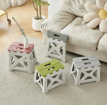 SPACE-SAVER MULTIPURPOSE HEAVY-DUTY FOLDING STOOL