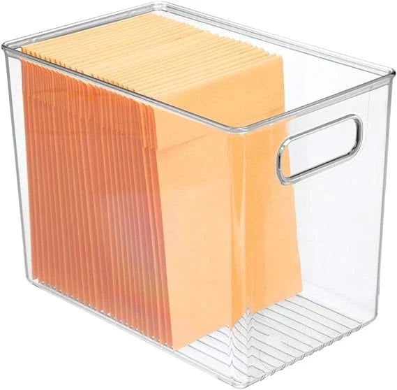 MULTIPURPOSE TRANSPARENT STORAGE BASKET - MEDIUM
