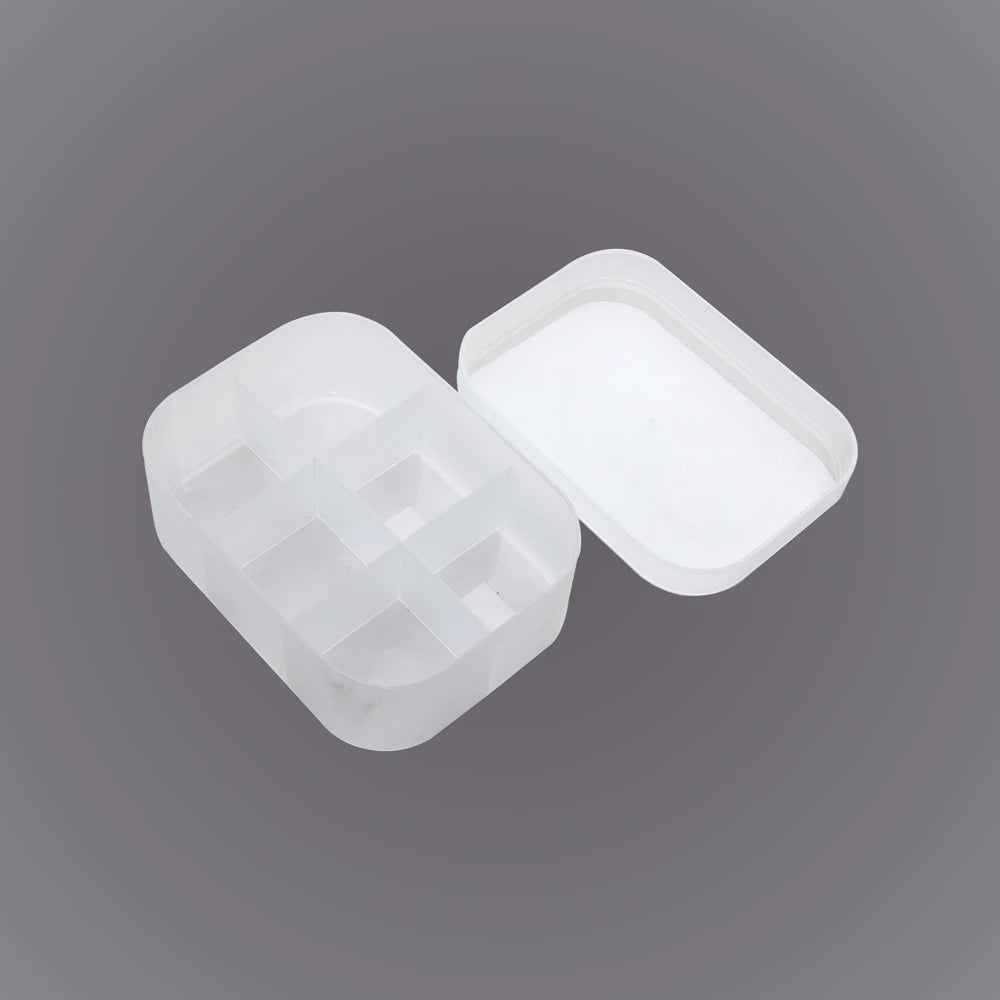 PLASTIC STORAGE 6 PARTITION BOX - SMALL