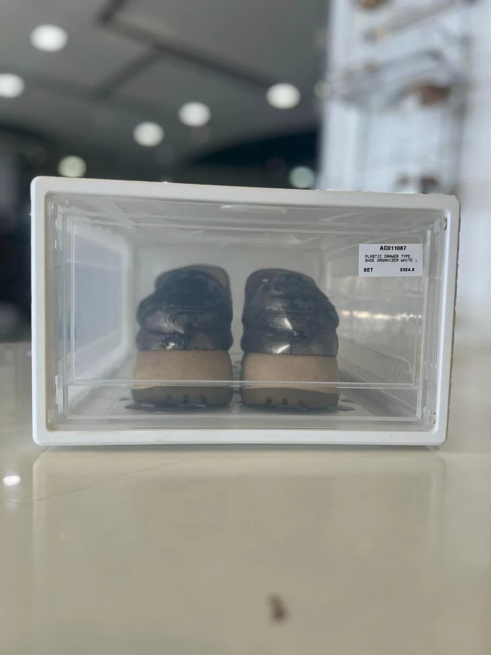 STACKABLE SHOE STORAGE ORGANIZER