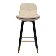 WHITE MODERN UPHOLSTERED BAR CHAIR