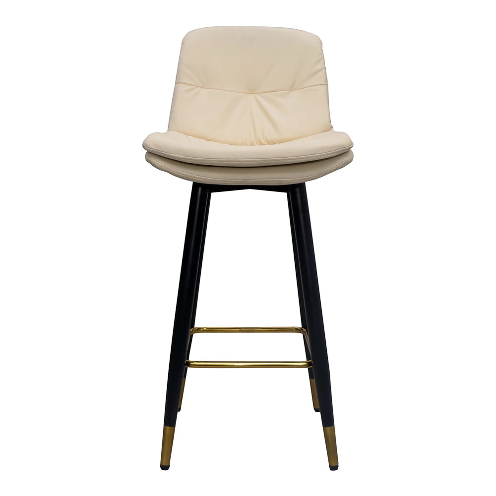 WHITE MODERN UPHOLSTERED BAR CHAIR