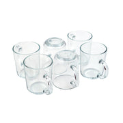 Clear Glass Tea Mug Set – 6 Piece Transparent Drinkware Collection