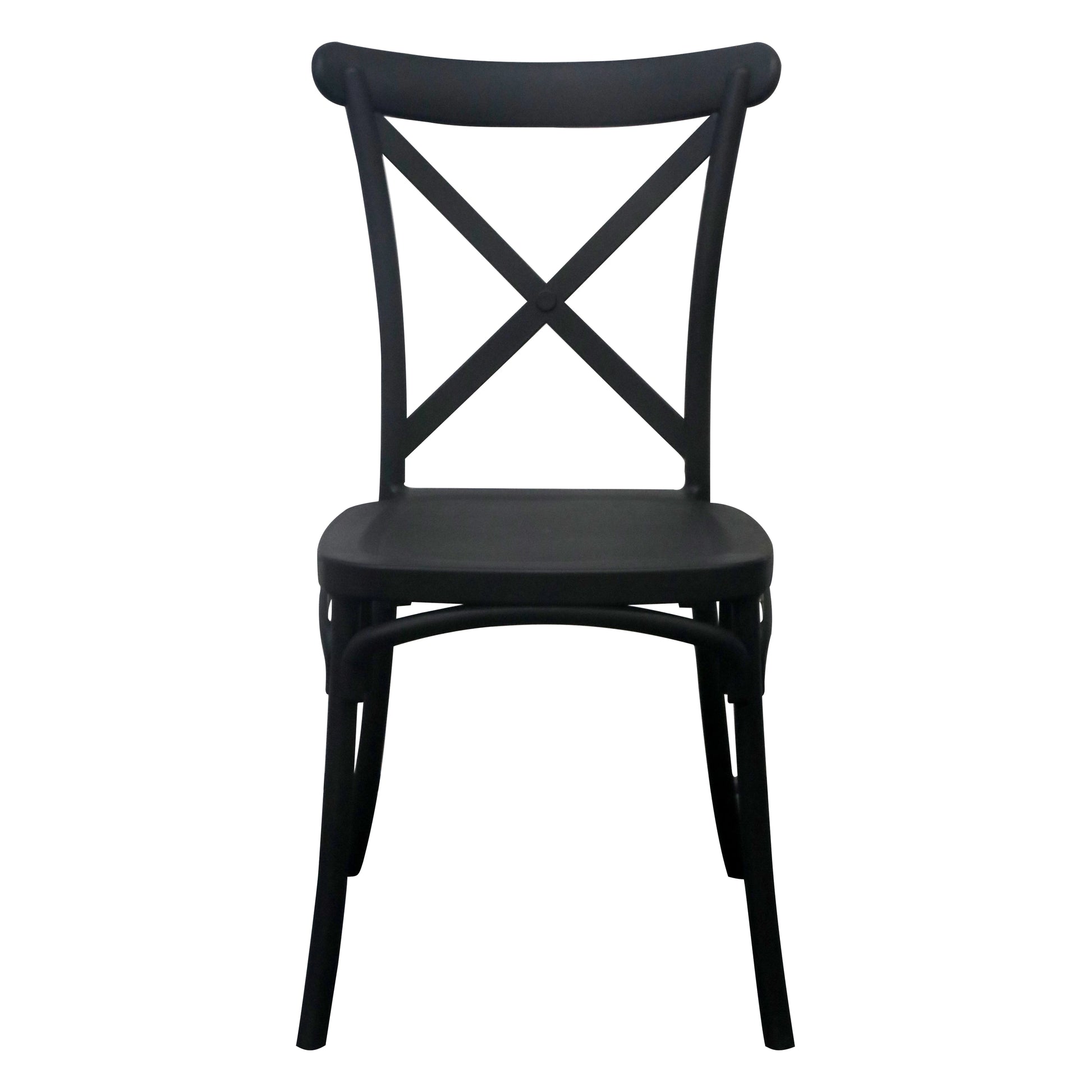 CROSS BACK PLASTIC BISTRO DINING CHAIR