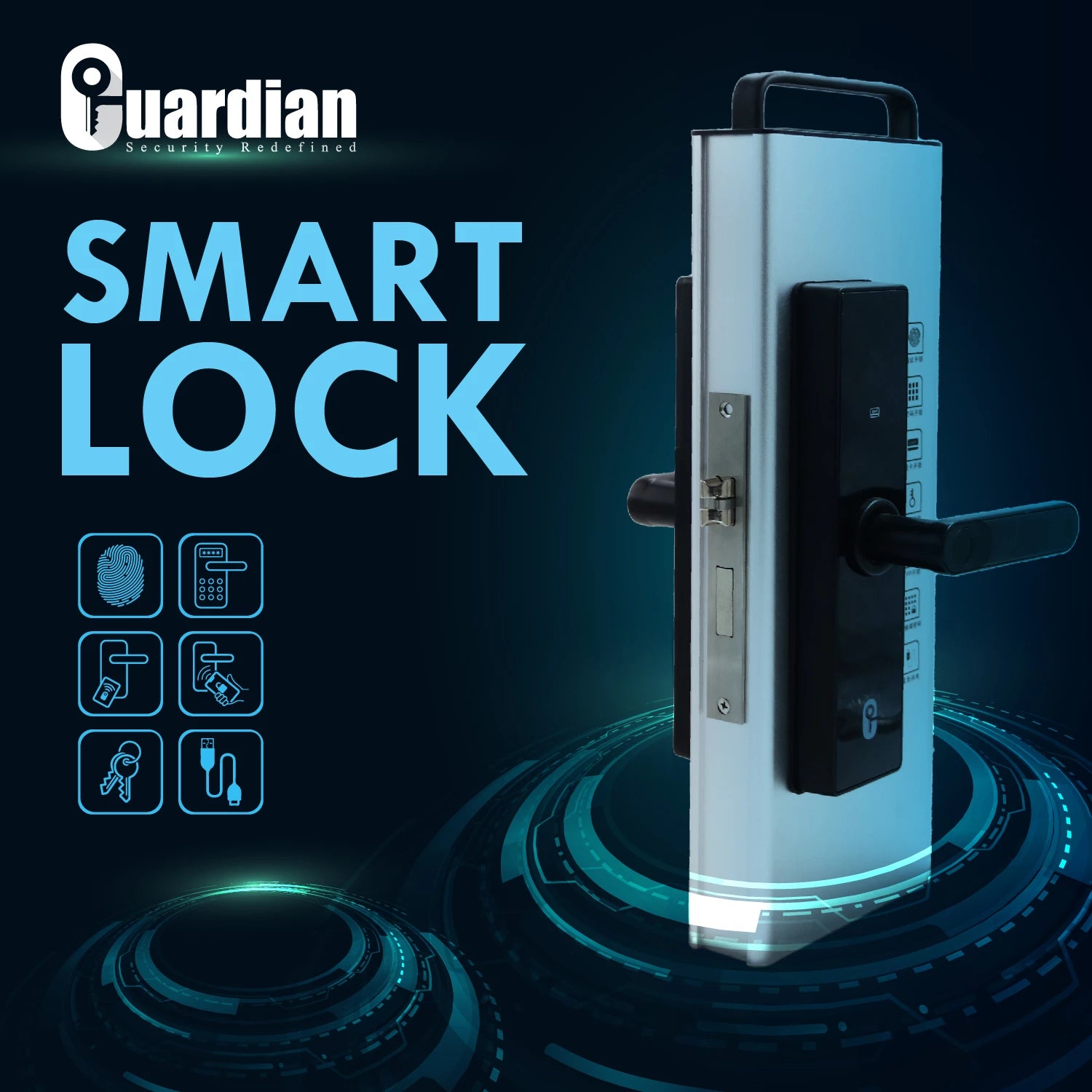 GUARDIAN SMART DOOR LOCK WITH FINGER PRINT