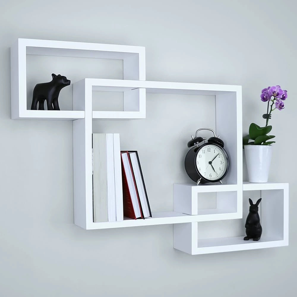SQUARE INTERLOCKING FLOATING SHELF