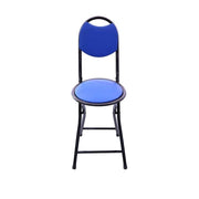 CUSHION SEAT METAL STACKABLE FOLDING CHAIR-BLUE