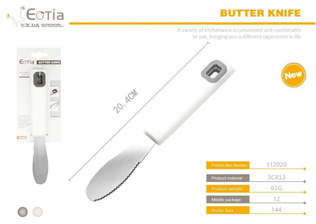 MULTIPURPOSE STAINLESS STEEL BUTTER KNIFE – SMOOTH SPREAD & CUT