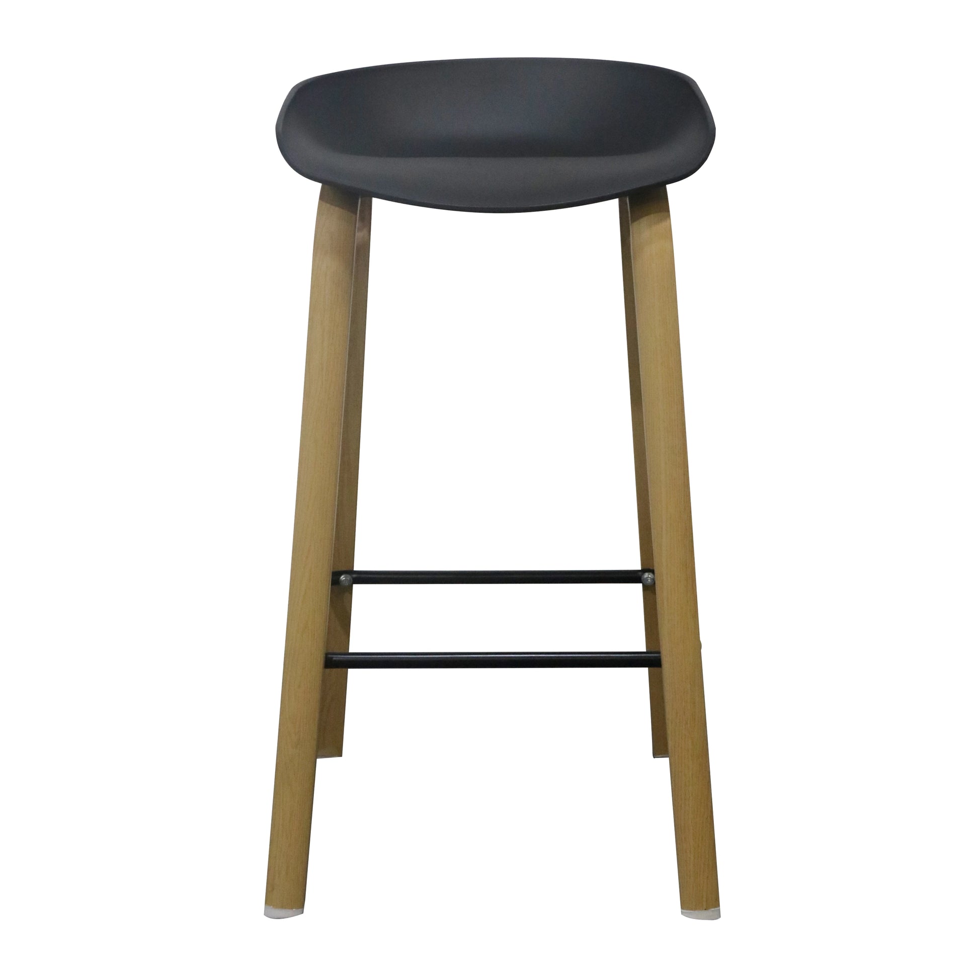 EQUINOX BLACK COUNTER BAR STOOL WITH LOW BACK