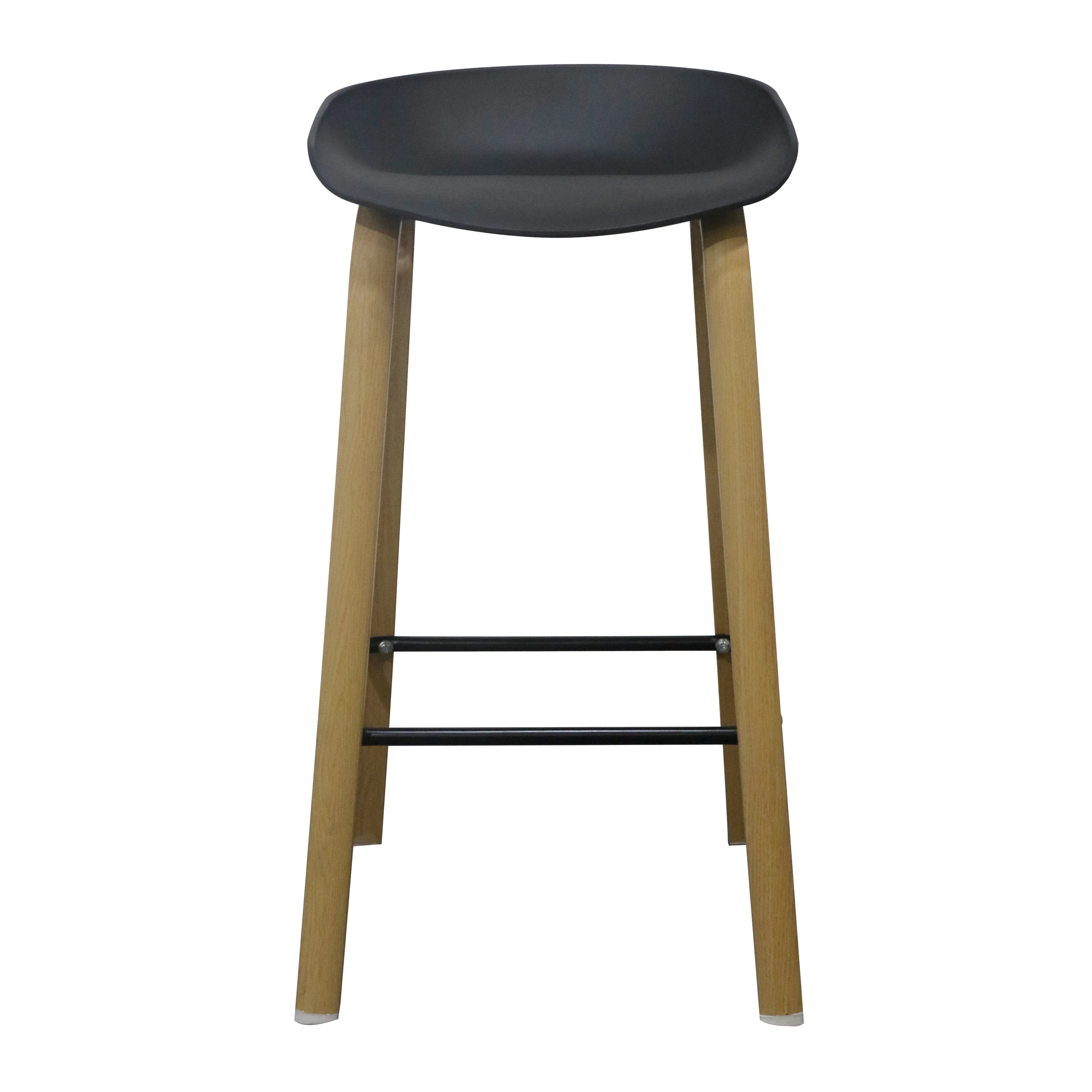 EQUINOX BLACK COUNTER BAR STOOL WITH LOW BACK