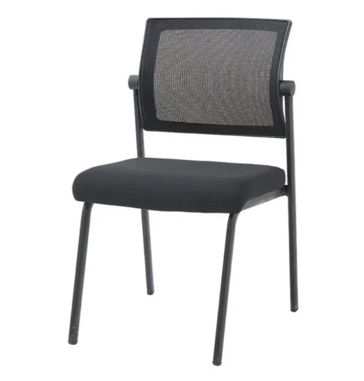 CLASSIC CONTEMPORARY BLACK ARMLESS VISITOR CHAIR