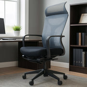 BlueWave Mesh Ergonomic Executive Office Chair with Foldable Footrest