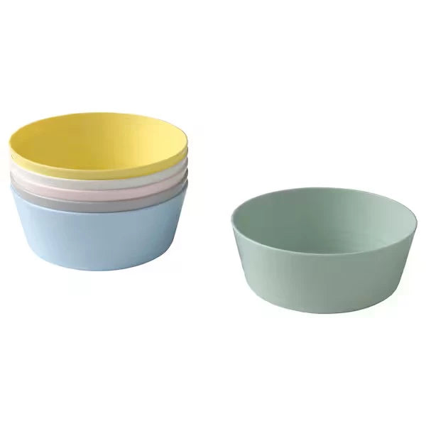 KIDS MULTICOLOUR BOWLS - 6PCS SET