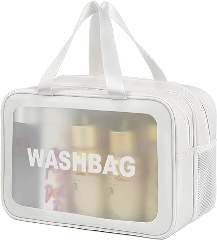 TRANSPARENT TOILETRY ORGANIZER BAG