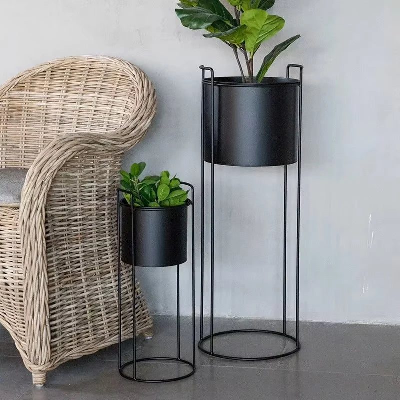 COASTAL CHARM BLACK PLANT STANDS
