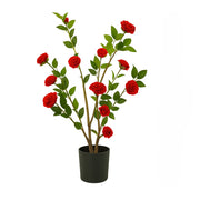 Artificial Red Rose Tree with Pot – Indoor Decoration Plant
