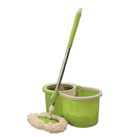 PREMIUM 360° EASY SPIN TURBO MOP WITH DUAL-BUCKET SYSTEM - GREEN
