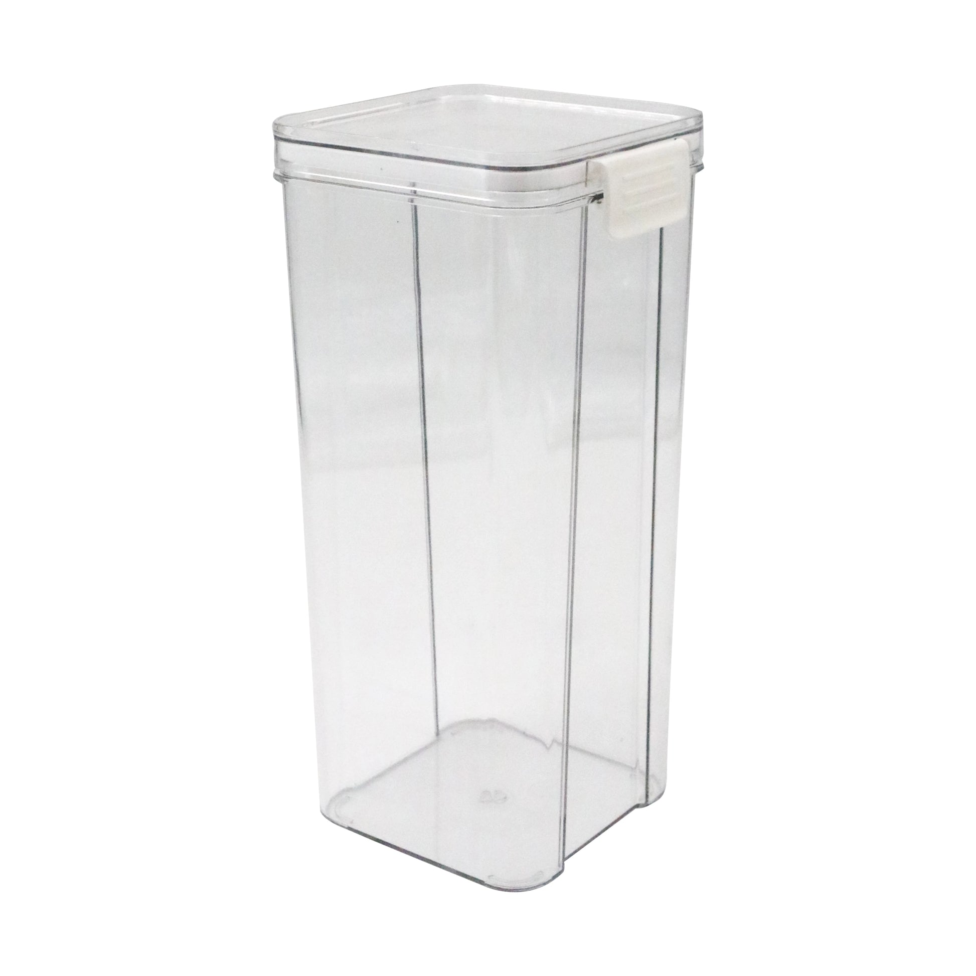 PLASTIC DOUBLE-CLIP AIRTIGHT FOOD STORAGE CANISTERS-WHITE