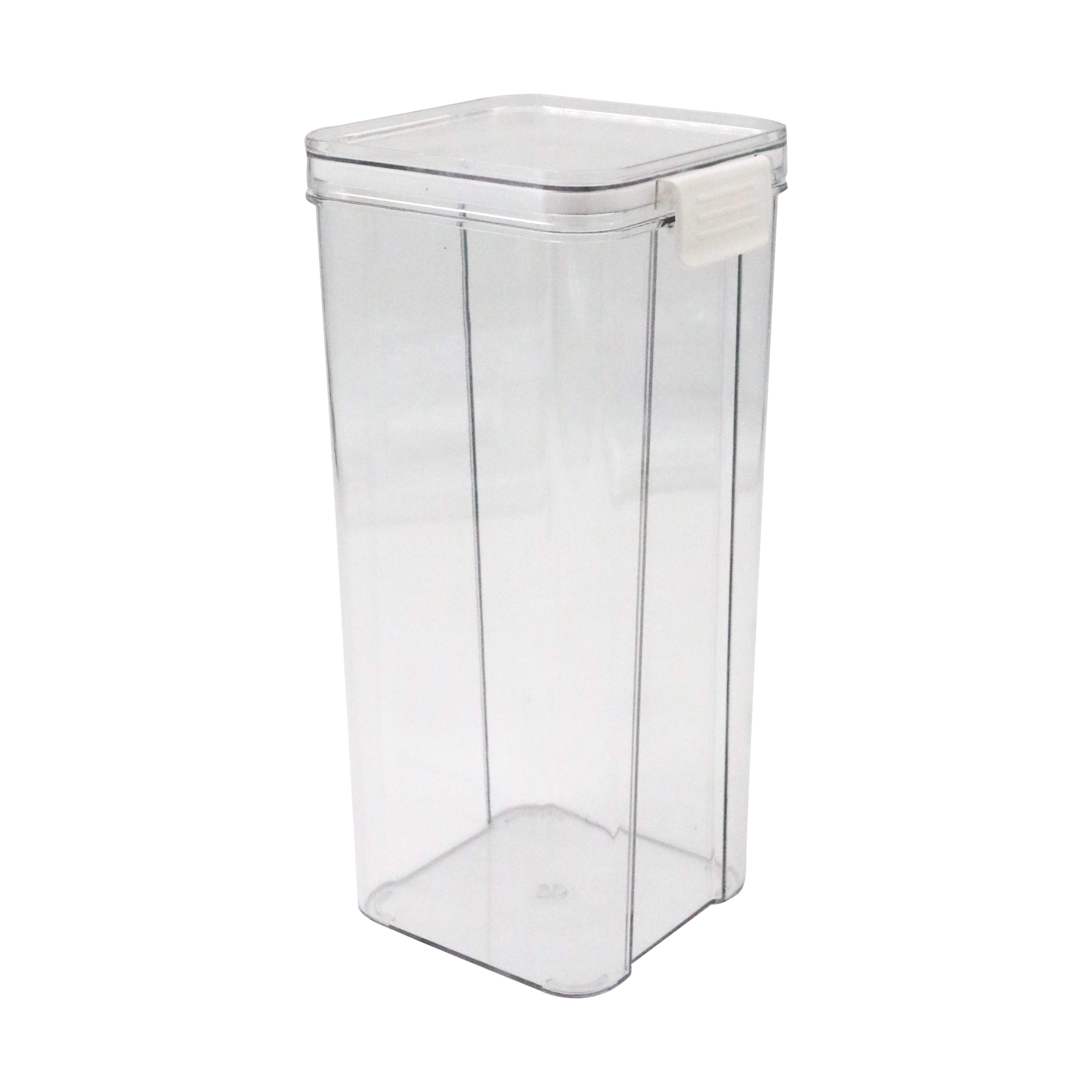 PLASTIC DOUBLE-CLIP AIRTIGHT FOOD STORAGE CANISTERS-WHITE