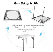 COMPACT MULTI-PURPOSE FOLDING SQUARE TABLE