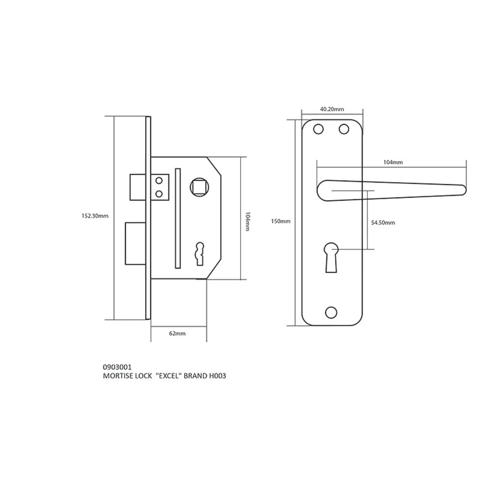 Excel Mortise Door Lock