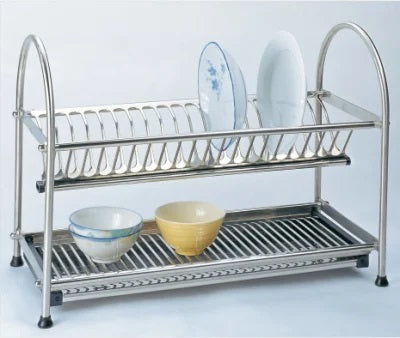 STAINLESS STEEL 2 LAYER PLATE AND DISH HOLDER